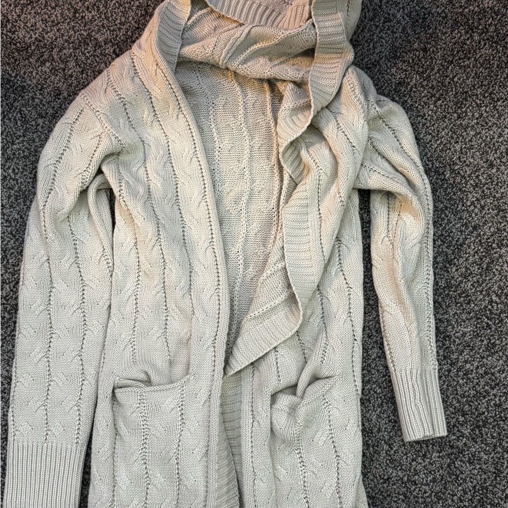 Cozy Cream Hooded Cable Knit Sweater